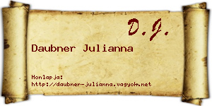 Daubner Julianna névjegykártya